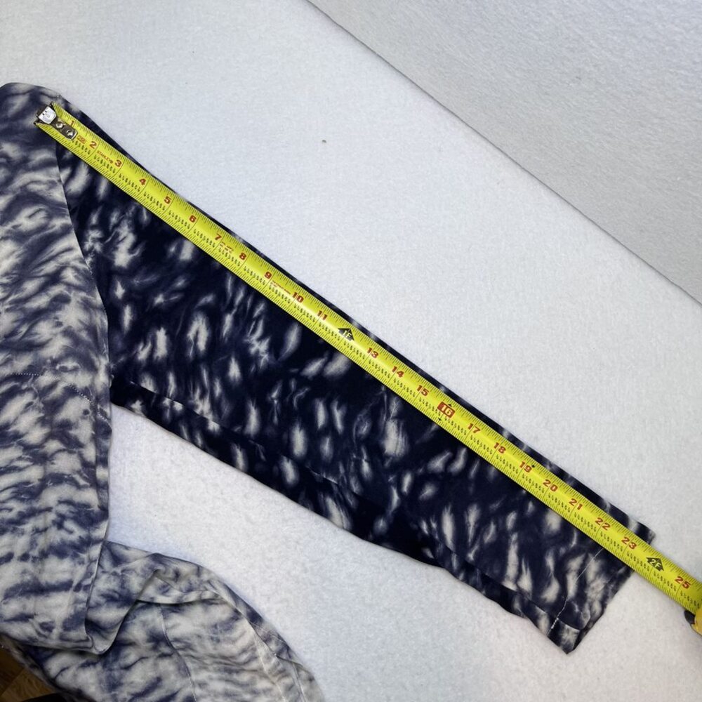 Soft Surroundings long sleeve pockets tie dye tunic blouse blue gray womens M - Picture 11 of 12